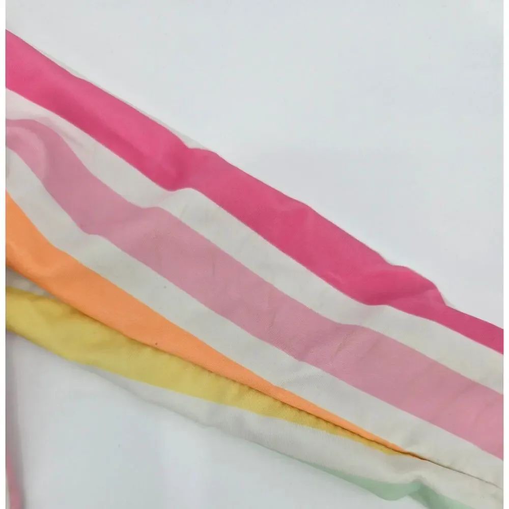 Ruffle Butts Rainbow Striped Rashguard and Ruffle Bottoms‎